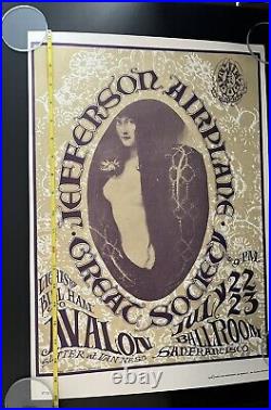 Jefferson Airplane Concert Poster 1966 17(3) Avalon Ballroom San Francisco VGC
