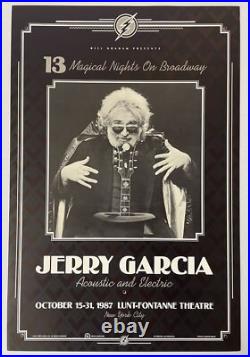 Jerry Garcia Concert Poster New York 1987 13 Magical Nights on Broadway