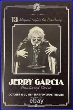 Jerry Garcia Concert Poster New York 1987 13 Magical Nights on Broadway FRAMED