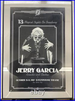 Jerry Garcia Concert Poster New York 1987 13 Magical Nights on Broadway FRAMED