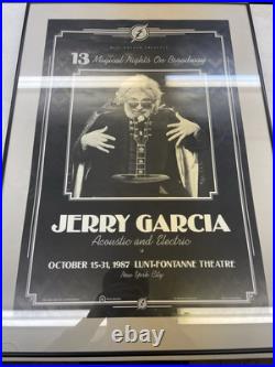 Jerry Garcia Concert Poster New York 1987 13 Magical Nights on Broadway FRAMED
