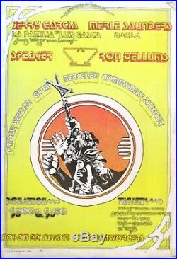 Jerry Garcia, Merl Saunders Farmworkers Benefit Org 1972 Concert Poster