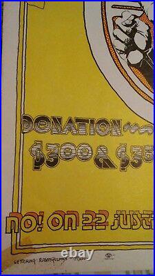 Jerry Garcia Merlre Saunders 1972 benefit concert poster Berkeley, CA