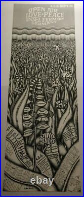 Jimi Hendrix Insel Fehmarn Concert Poster AOR BG FD