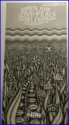 Jimi Hendrix Insel Fehmarn Concert Poster AOR BG FD