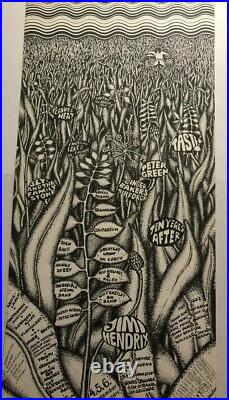 Jimi Hendrix Insel Fehmarn Concert Poster AOR BG FD