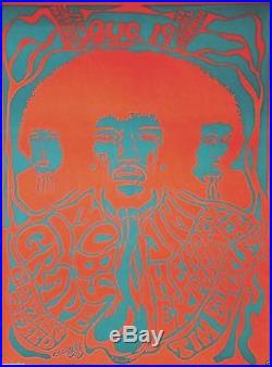 Jimi Hendrix Moby Grape Tim Buckley Capt Speed Original 1967 Concert Poster