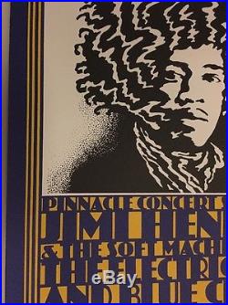 Jimi Hendrix Pinnacle Concert Vintage Poster 4th Printing John Van Hamersveld