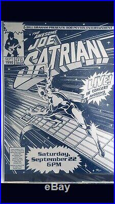 Joe Satriani 1990 Surfing With The Alien Original Vintage Concert Poster (rare!)