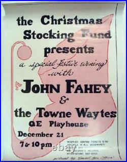 John Fahey Vancouver Original Concert Poster 1970's