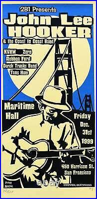 John Lee Hooker Concert Poster 1999 San Francisco Print Mafia