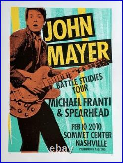 John Mayer PrintMafia Concert Poster Nashville TN 2010