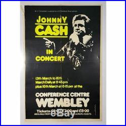 Johnny Cash 1979 Wembley Concert Poster (UK)