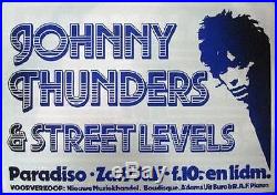 Johnny Thunders Paradiso Amsterdam 1983 Concert Poster Original