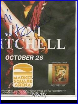 Joni Mitchell Autographed Concert Poster COA Include Joni Mitchell Signed Poster