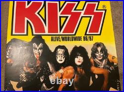 KISS ALIVE WORLDWIDE 1997 Adelaide Concert Original Vintage Poster 42 x 60 CMS