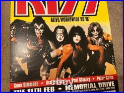 KISS ALIVE WORLDWIDE 1997 Adelaide Concert Original Vintage Poster 42 x 60 CMS