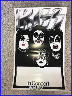 KISS Original Early 70s Unused Concert Promo Poster Tour Blank Paul Stanley ROCK
