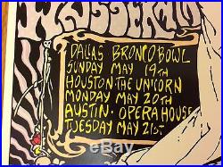 KOZIK Print BOB WEIR Texas Concert Tour 1991 ORIGINAL SIGNED Poster 11x16