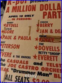 KPOI Hawaiian Concert Poster Series #1 Original Print Chuck Berry and Others VG