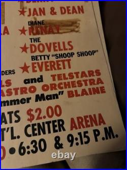 KPOI Hawaiian Concert Poster Series #1 Original Print Chuck Berry and Others VG
