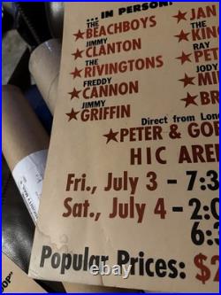 KPOI Hawaiian Concert Poster Series #1 Original Print Chuck Berry and Others VG