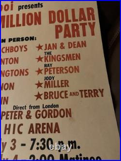 KPOI Hawaiian Concert Poster Series #1 Original Print Chuck Berry and Others VG