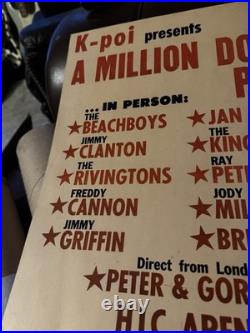 KPOI Hawaiian Concert Poster Series #1 Original Print Chuck Berry and Others VG