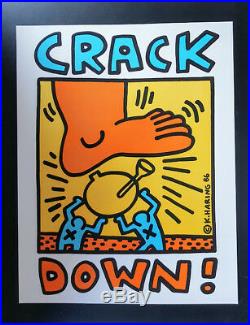 Keith Haring Crack Down Poster Original 1986 Benefit Concert