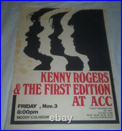 Kenny Rogers and the First Edition Concert Poster Moody Coliseum Dallas TX