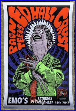 Kozik PAIN TEENS Ed Hall CRUST 2012 Austin EMO'S 2012 Punk Rock Concert Poster