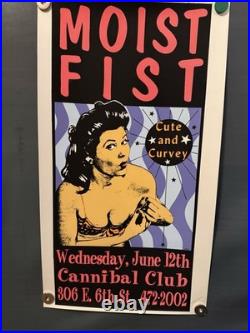 Kozik's Moist Fist Concert Poster Screen Print Black Light And Signed, Numbered
