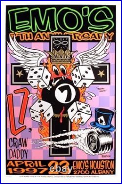 L7 Concert Poster 1997 Kozik Emo's