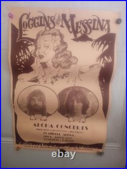 LAST CONCERT! RARE Vintage 1975 Kenny Loggins and Messina Concert Poster HAWAII