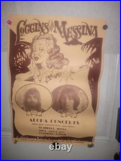 LAST CONCERT! RARE Vintage 1975 Kenny Loggins and Messina Concert Poster HAWAII