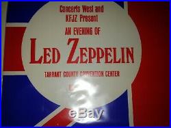 LED ZEPPELIN August 22 1970 TCCC Ft Worth TX concert poster ORIGINAL only one