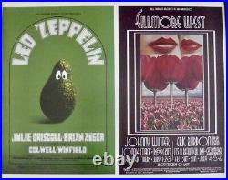 LED ZEPPELIN JOHNNY WINTER BG 170-180 OP1 FILLMORE UNCUT concert poster 1969 NM