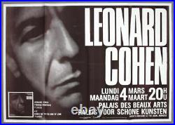LEONARD COHEN rare original Brussels 1985 concert poster VARIOUS POSITIONS