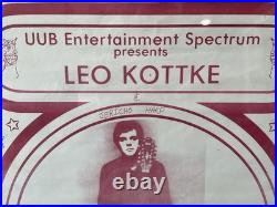 LEO KOTTKE Vintage Original 70s Concert Poster Rock and Roll Folk Bob Dylan RARE