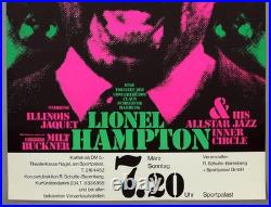 LIONEL HAMPTON Illinois Jacquet rare original Berlin 1971 jazz concert poster