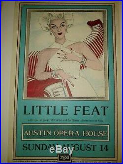LITTLE FEAT 8 -14 1988 Austin Opera House Austin TX concert poster JAGMO rare