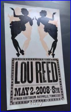 LOU REED 2008 Hatch Show Print Nashville RYMAN Concert Poster