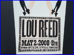 LOU REED 2008 Hatch Show Print Nashville RYMAN Concert Poster