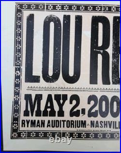 LOU REED 2008 Hatch Show Print Nashville RYMAN Concert Poster