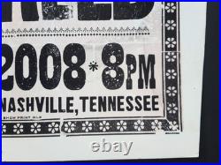 LOU REED 2008 Hatch Show Print Nashville RYMAN Concert Poster