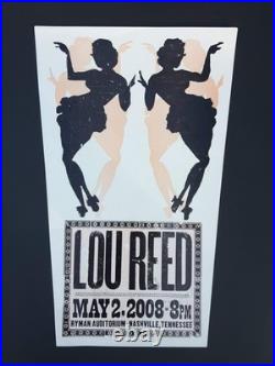 LOU REED 2008 Hatch Show Print Nashville RYMAN Concert Poster