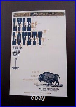 LYLE LOVETT &HIS LARGE BAND Hatch Show Print Nashville RYMAN 2005 Concert Poster