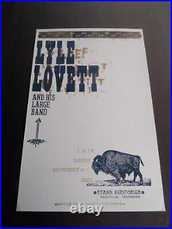 LYLE LOVETT &HIS LARGE BAND Hatch Show Print Nashville RYMAN 2005 Concert Poster