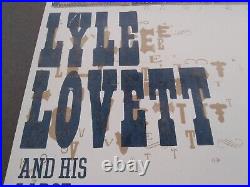 LYLE LOVETT &HIS LARGE BAND Hatch Show Print Nashville RYMAN 2005 Concert Poster