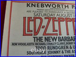 Led Zeppelin 1979 Live At Knebworth Concert Original Vintage Poster Advert